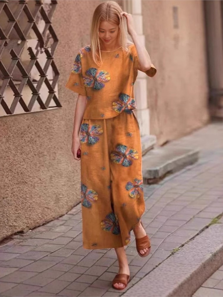 Linen Pant Wide - 2025 primavera verão novo plus size