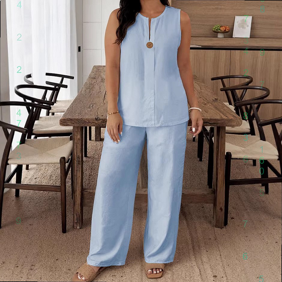 Conjunto Confortável de Calças - Linen Pant Wide avaliação e preço