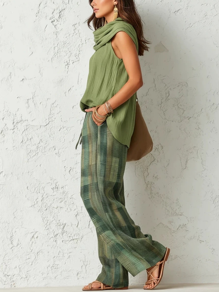Novo Conjunto de Calças Femini - Linen Pant Wide avaliação e preço