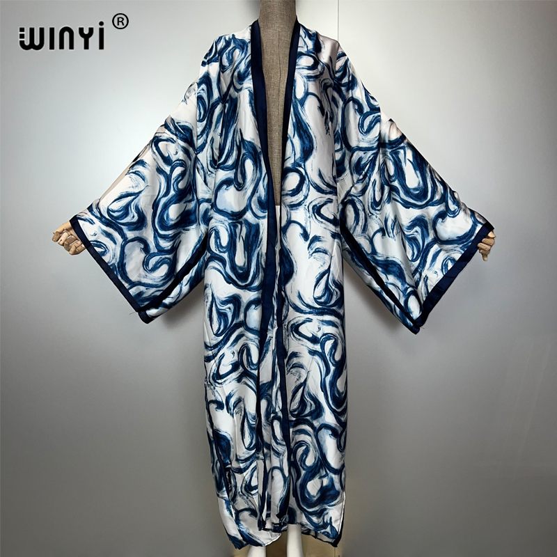 Winyi boêmio cardigan vestido  - Cover Up Kaftan avaliação e preço