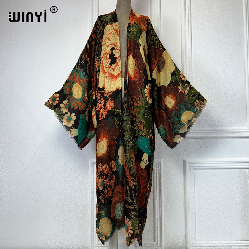 WINYI África Moda Verão Kimono - Cover Up Kaftan avaliação e preço