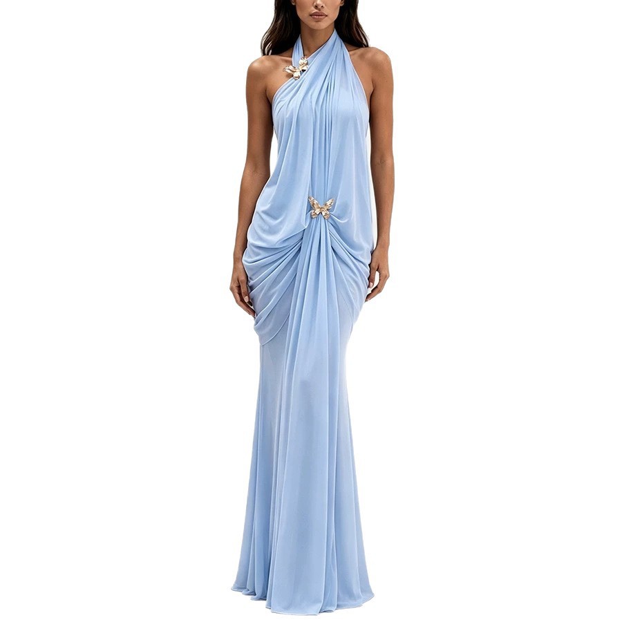 Vestido Maxi Feminino Elegante - Maxi Dress Halter avaliação e preço