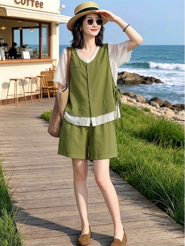 Conjunto Feminino de Verão Lev - Linen Pant Wide avaliação e preço