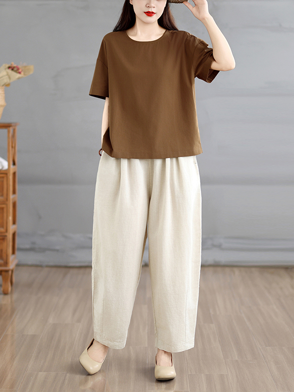 Conjunto Feminino de Verão Est - Linen Pant Wide avaliação e preço